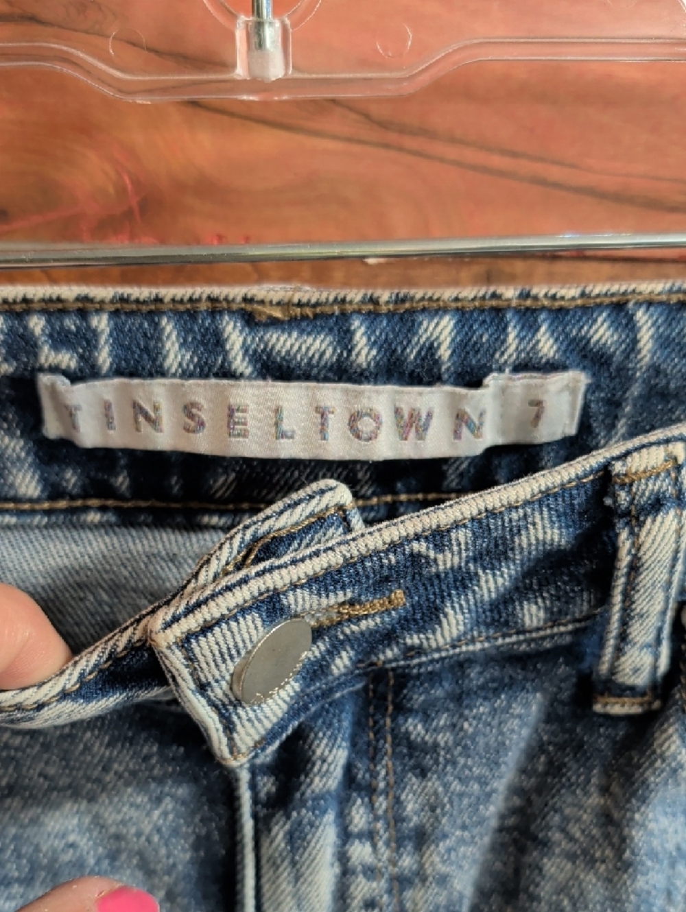 Tinseltown Light Blue Acid Wash Ripped Skinny Jeans - Picture 2 of 3